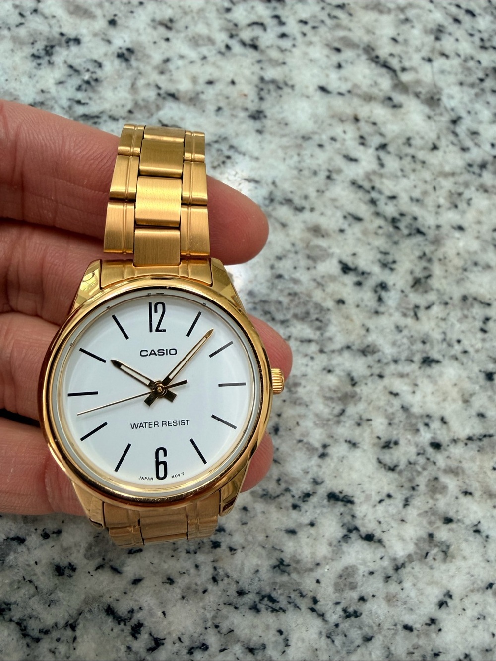 Women’s Gold Casio Analog Watch, Water Resistant